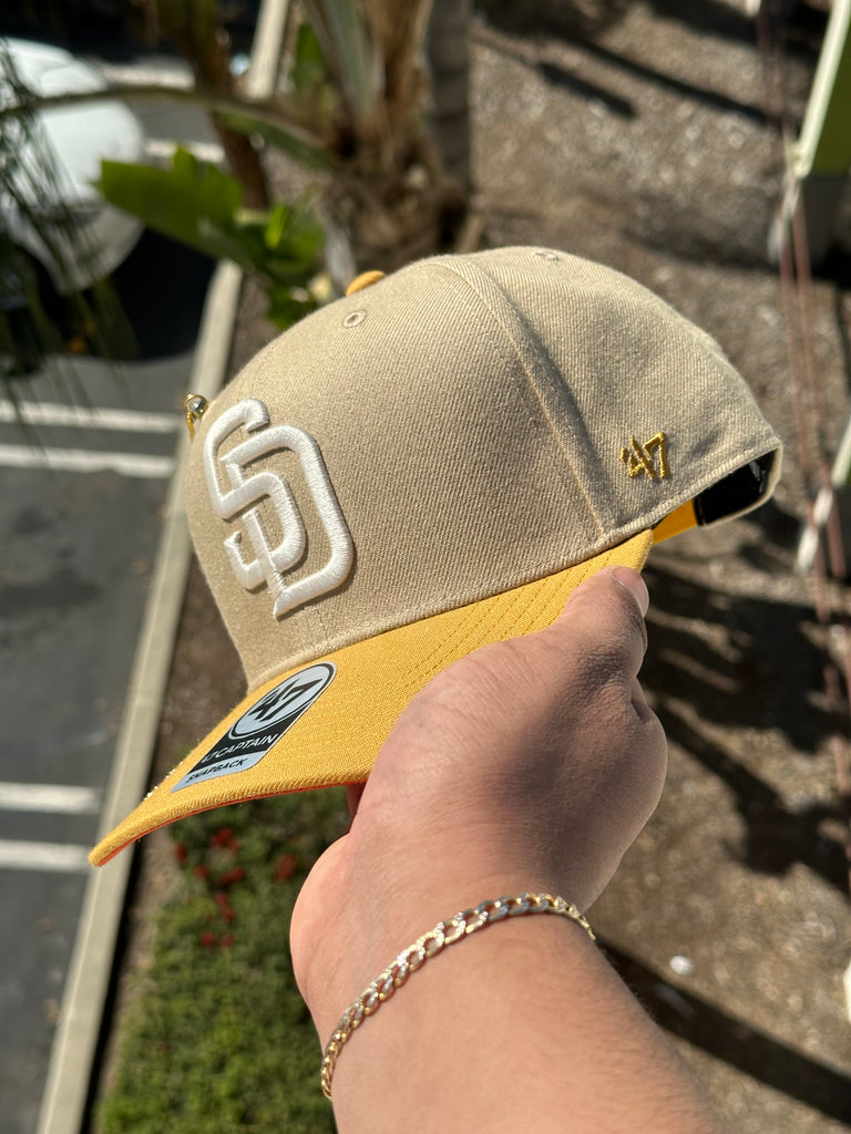 NEW* KHAKI/TAN SAN DIEGO PADRES '47 CAPTAIN SNAPBACK W/ 40TH