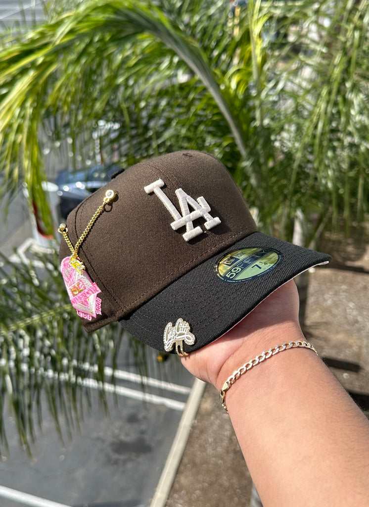 ECAP CITY New Era 59Fifty Fitted Los Angeles Dodgers Brown Mocha Black Pink  UV