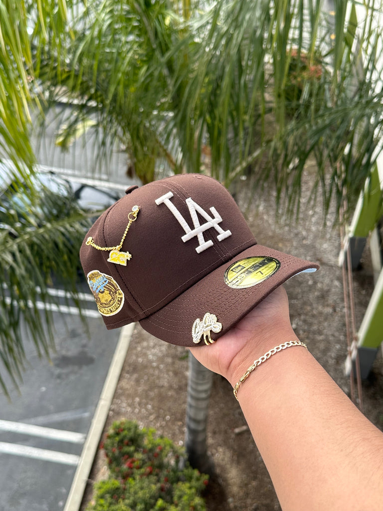 NEW ERA EXCLUSIVE 59FIFTY BROWN LOS ANGELES DODGERS W/ 100TH