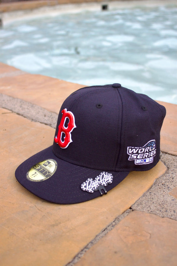 Boston Red Sox New Era All Navy With 2004 World Series Patch Logo On Side  59FIFTY Fitted Hat